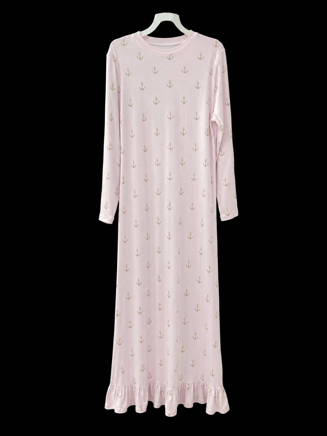 Petite Moon Pink and Anchors Girls Nightgown