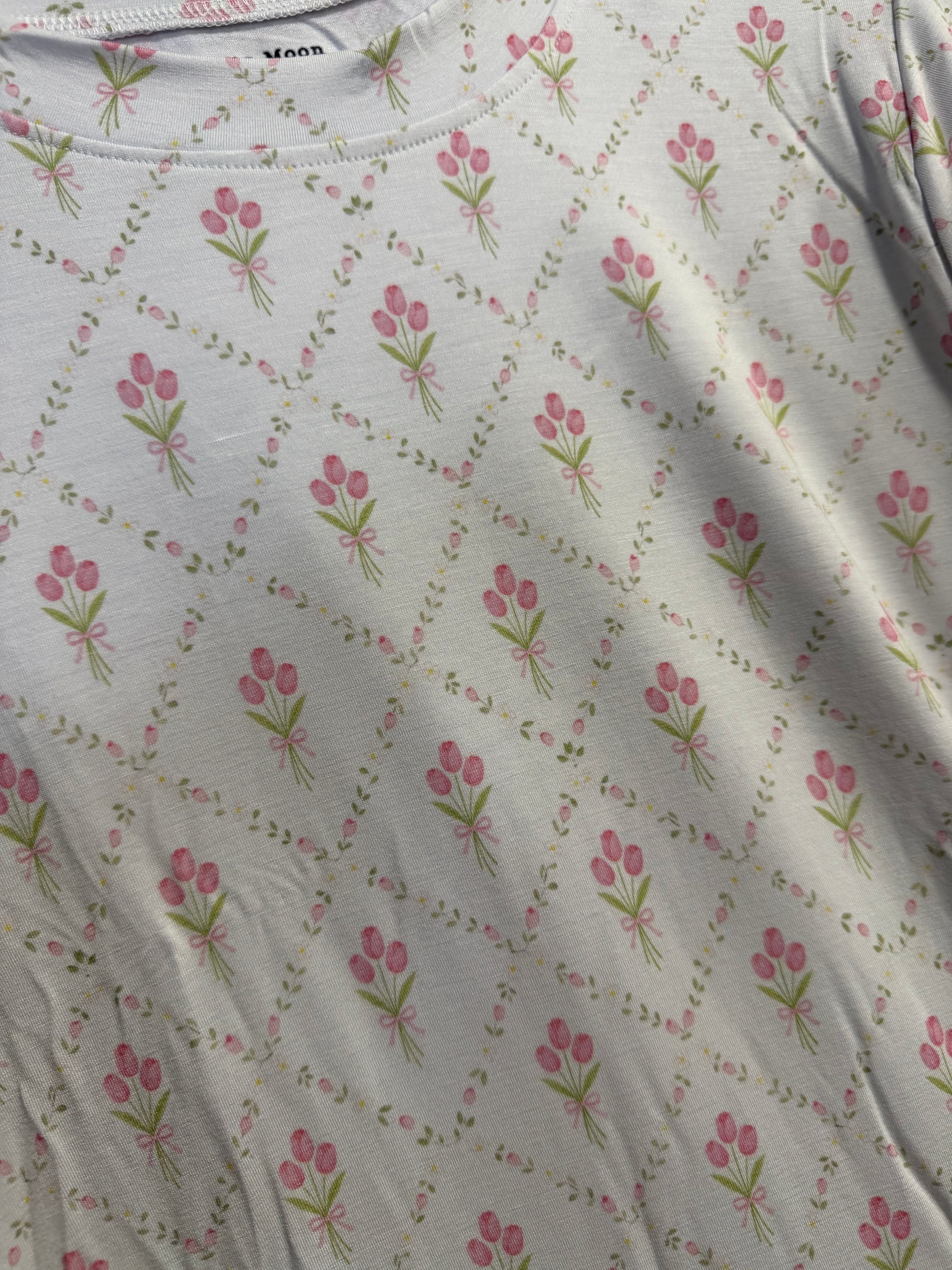 Petite Moon Pink Garden Girls Nightgown