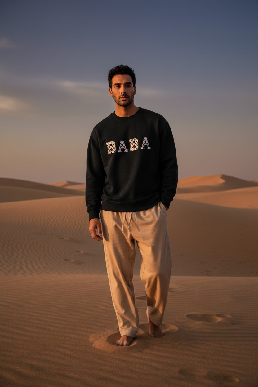 Kuffiyeh BABA French Terry Crewneck - PRE-ORDER