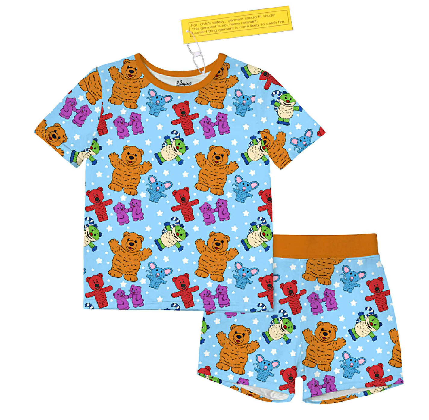 Blue House Bear 2-piece short set